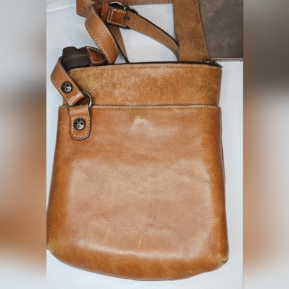 Patricia Nash Stripes Sling Florence Tuscan Crossbody Bag Leather Hand Tooled - Picture 6 of 9